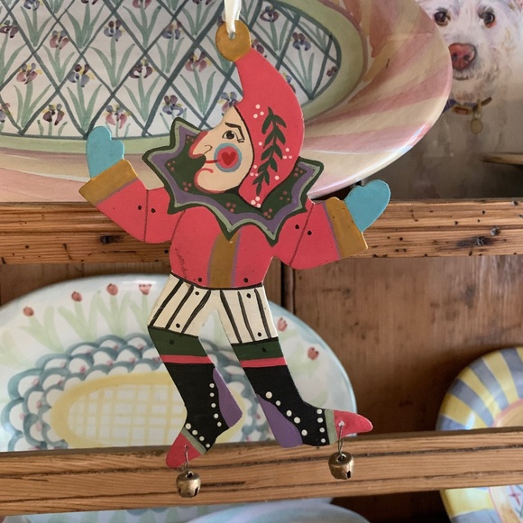 Hand Painted Metal Jester Ornament - Picture 1 of 4